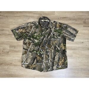 Bob Allen Vintage Realtree Camo Mens Sz L Hunting Shirt Coat Button Up